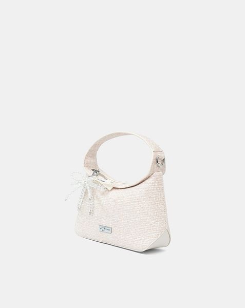  Túi Xách Nhỏ Top Handle Trang Trí Charm Nơ 