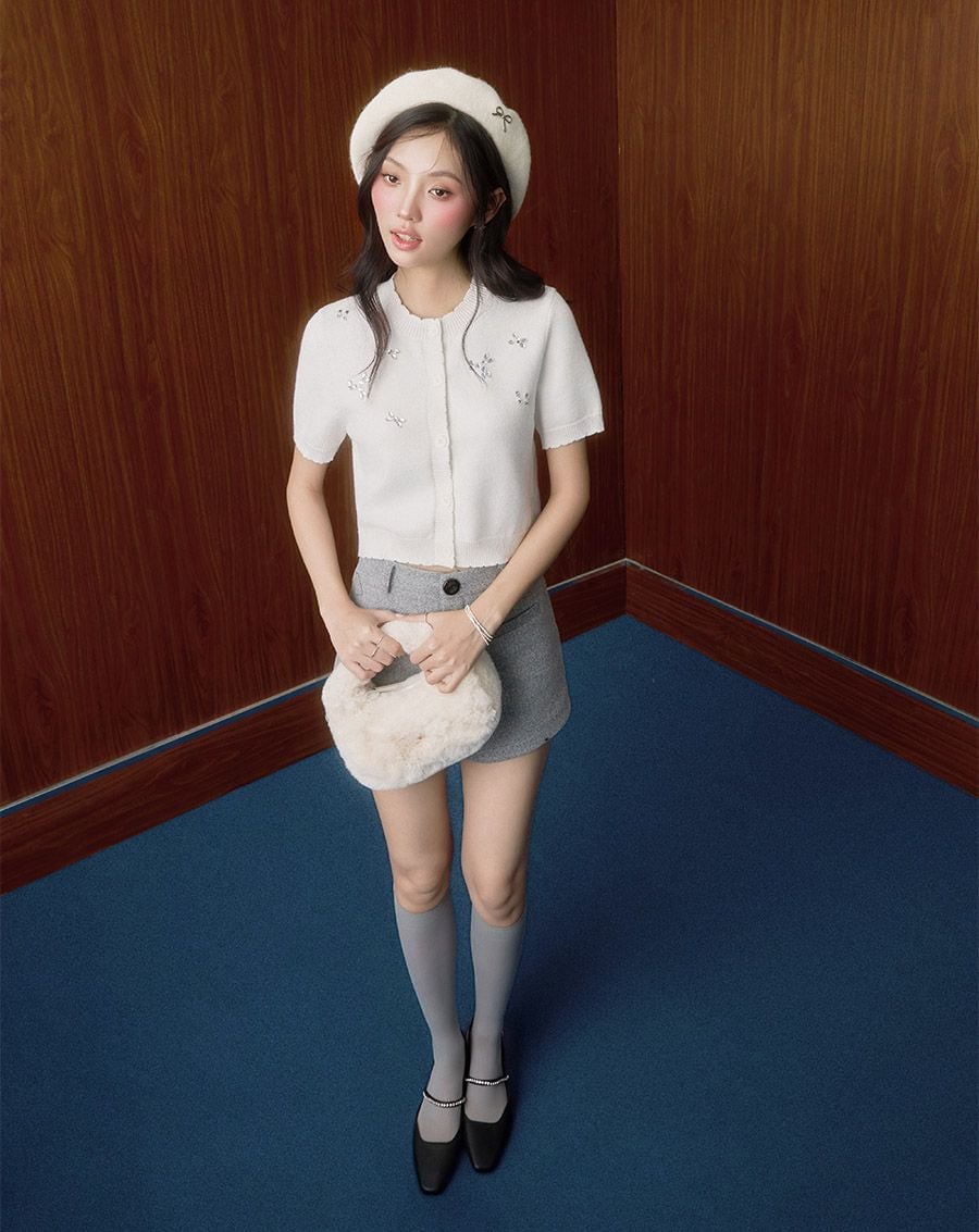  Túi Xách Nhỏ Hobo Phối Lông 