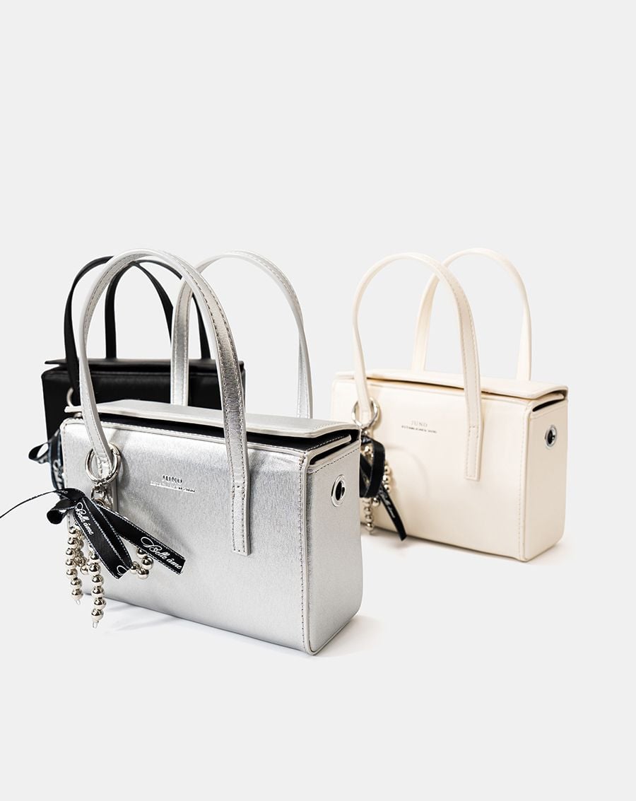  Túi Xách Nhỏ Dạng Hộp Trang Trí Charm Nơ 