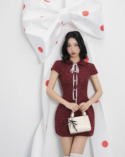  Túi Xách Nhỏ Top Handle Trang Trí Charm 