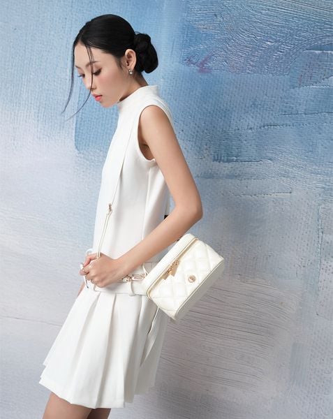  Túi Xách Nhỏ Vanity Case Phối Khoá 