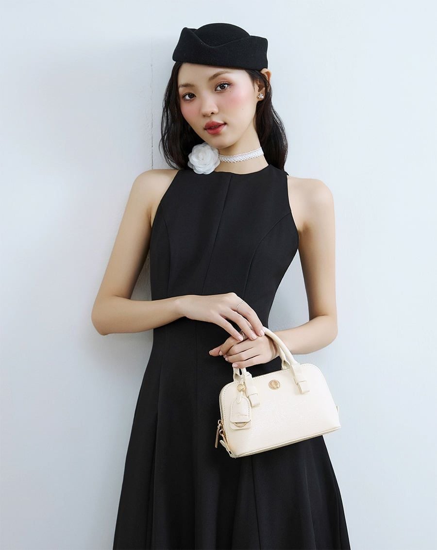  Túi Xách Nhỏ Mini Bowling Tay Cầm Nơ 