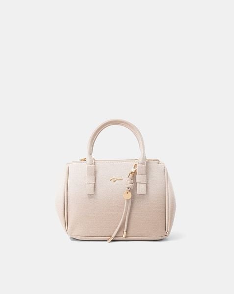  Túi Xách Nhỏ Tay Cầm Nơ Phối Charm 