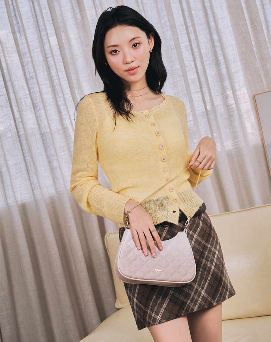  Túi Xách Nhỏ Đeo Vai Phối Dây Xích 