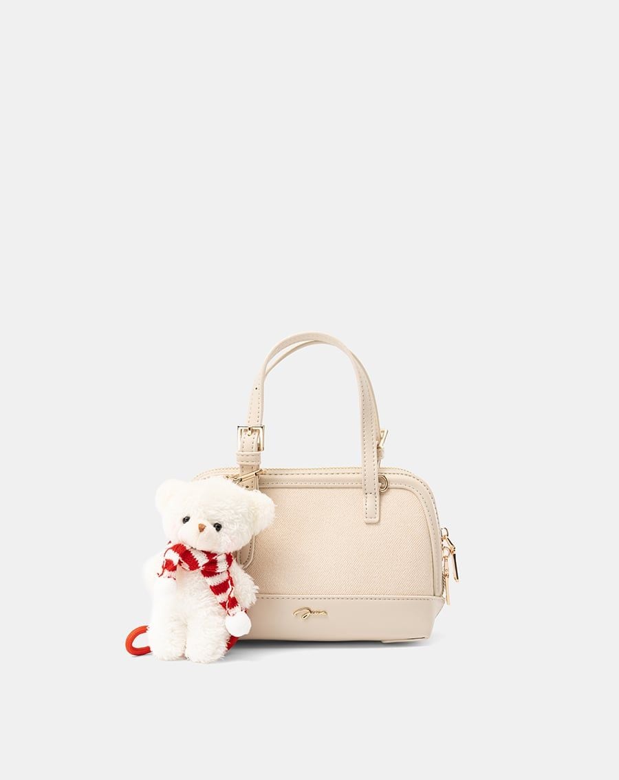  Túi Xách Nhỏ Form Bowling Phối Charm 