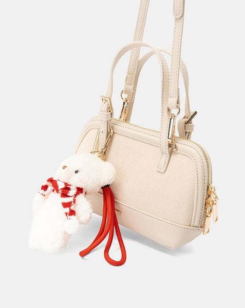  Túi Xách Nhỏ Form Bowling Phối Charm 