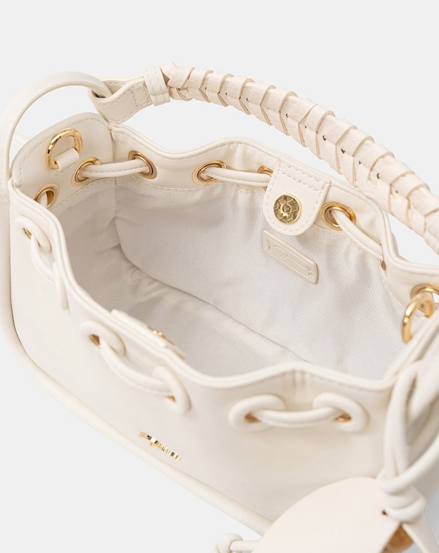  Túi Xách Nhỏ Rút Dây Phối Charm 