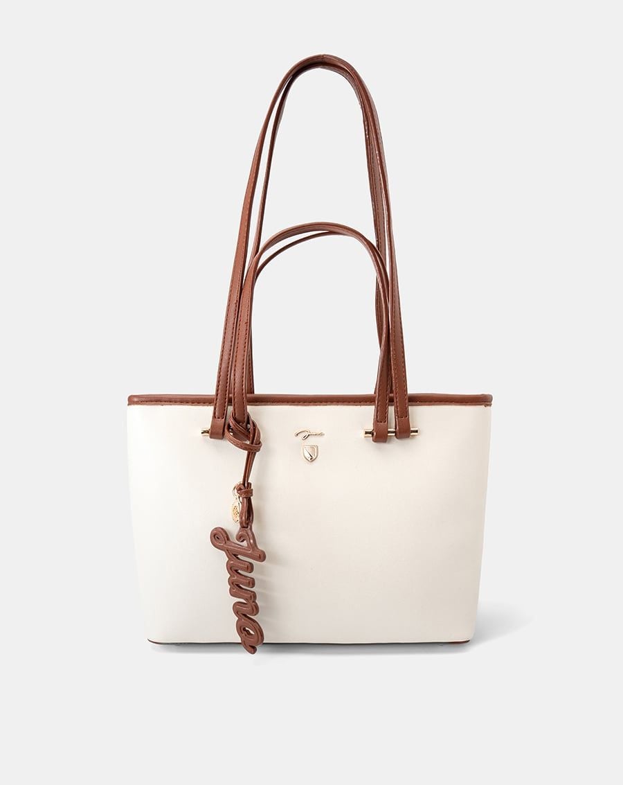  Túi Xách Trung Tote Bag Double-Handle Trang Trí Charm Juno 