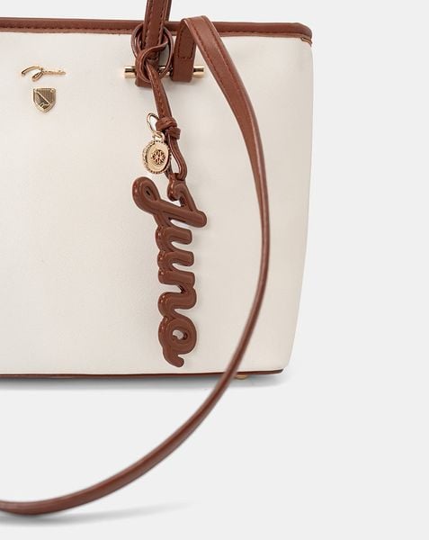  Túi Xách Trung Tote Bag Double-Handle Trang Trí Charm Juno 