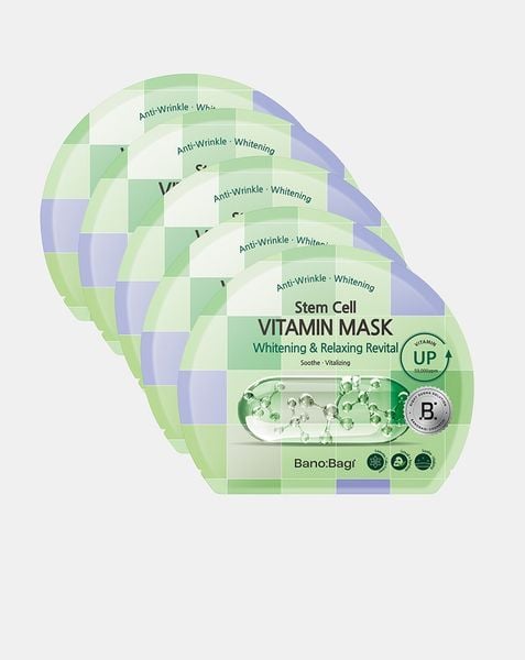 Combo 5 Mặt nạ Banobagi Stem Cell Vitamin Mask – Whitening & Relaxing Revital