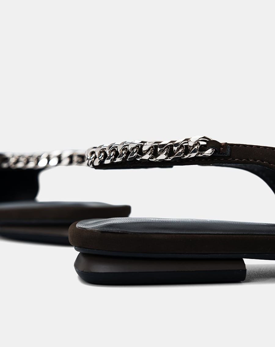  Giày Búp Bê Slingback Phối Dây Xích 