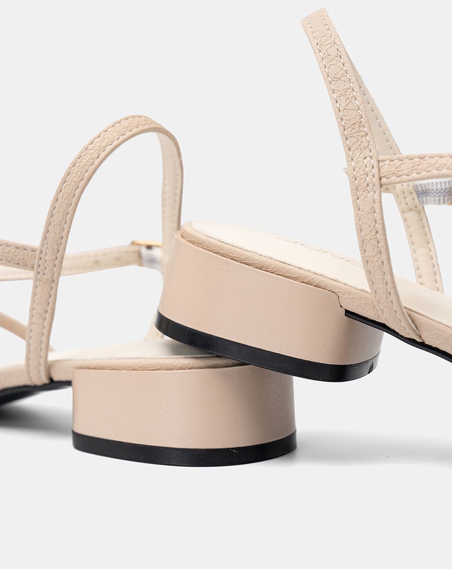  Giày Sandal Gót Thấp Quai Chéo 