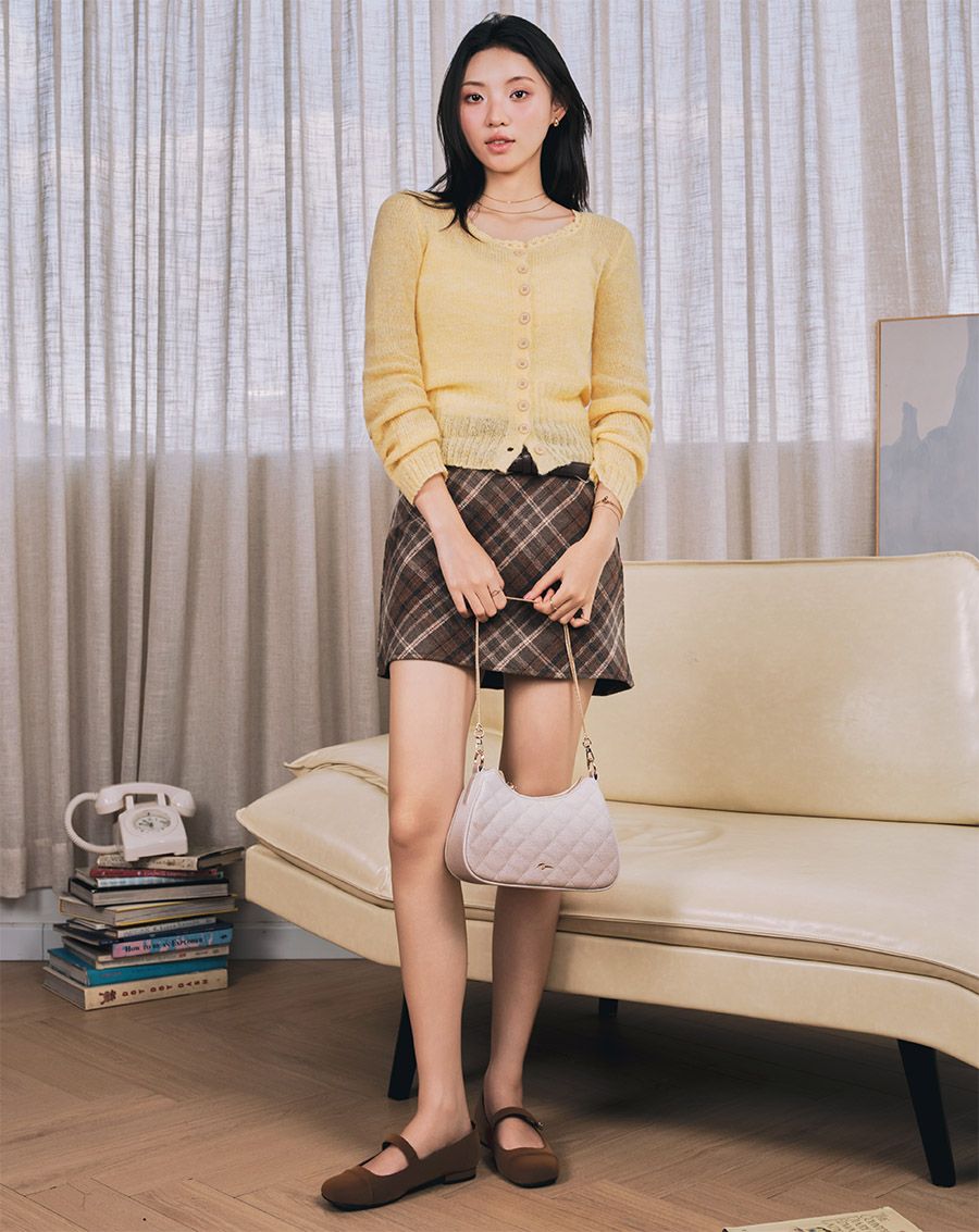  Giày Búp Bê Phối Toe Cap 