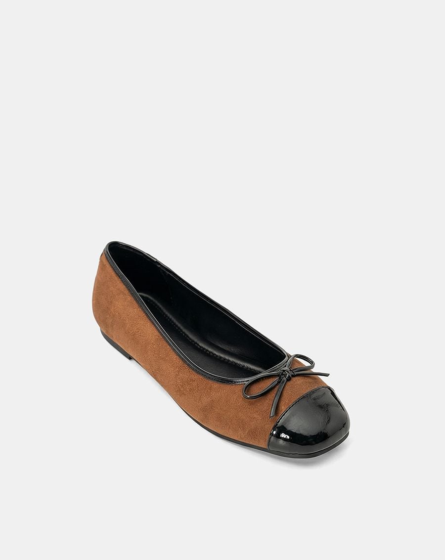  Giày Búp Bê Phối Nơ Bọc Toecap 