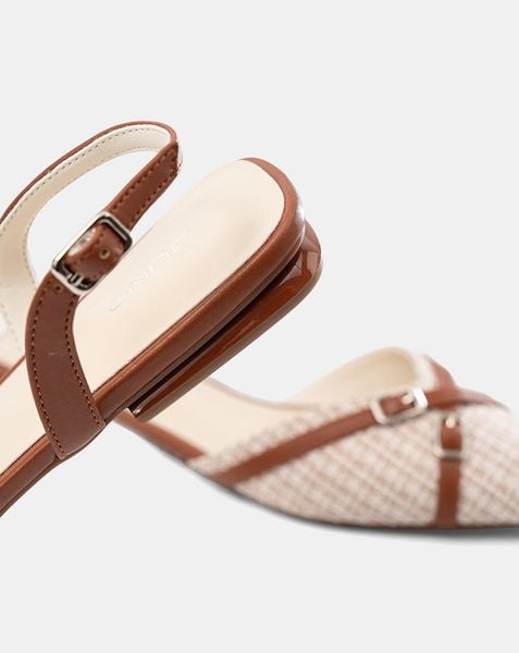  Giày Búp Bê Phối Vải Đan 