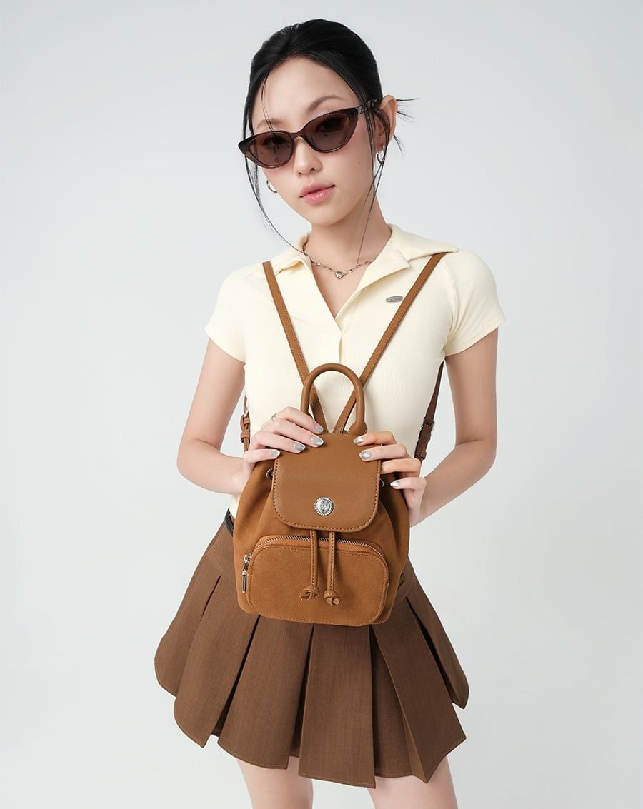  Balo Front Flap Bucket Backpack 