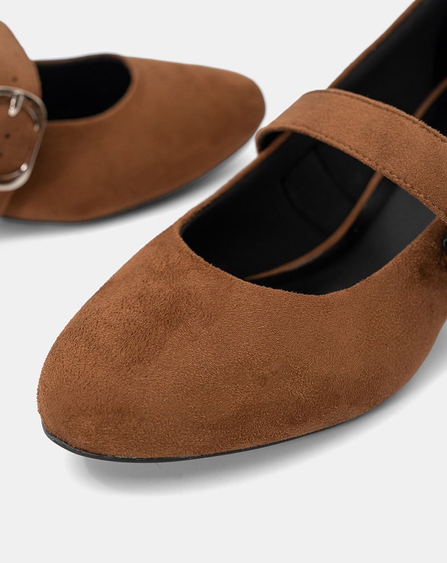  Giày Cao Gót Quai Mary Jane Phối Buckle 