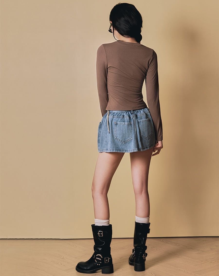  Áo thun form slim-fit tay dài 