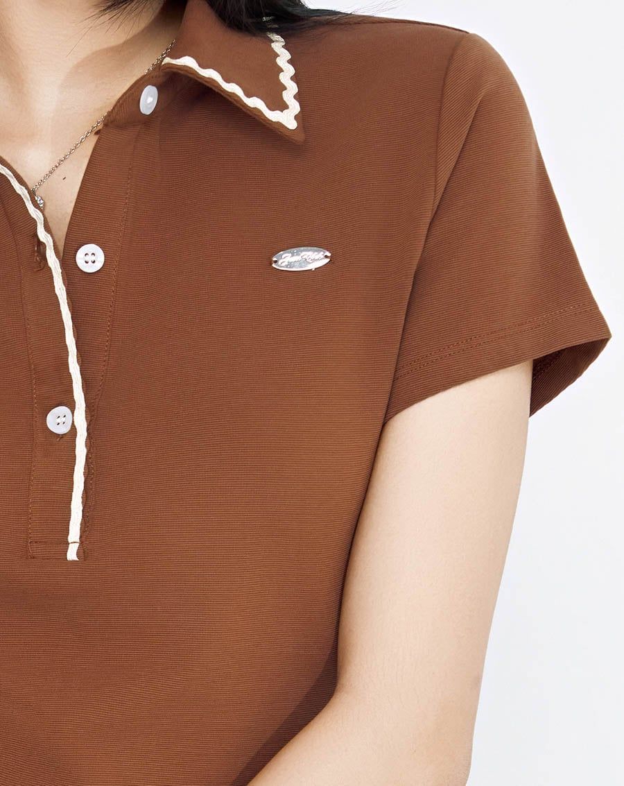  Áo thun polo phối viền 