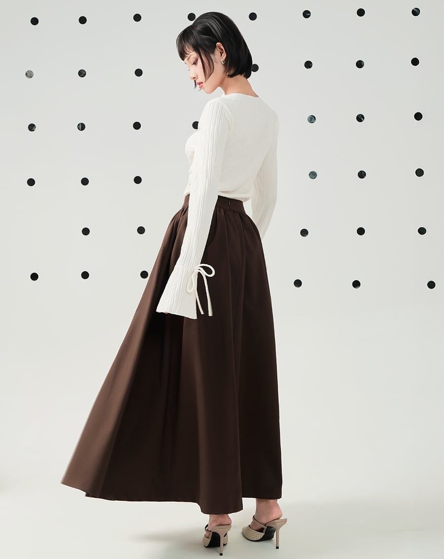  Chân váy maxi nhún eo 