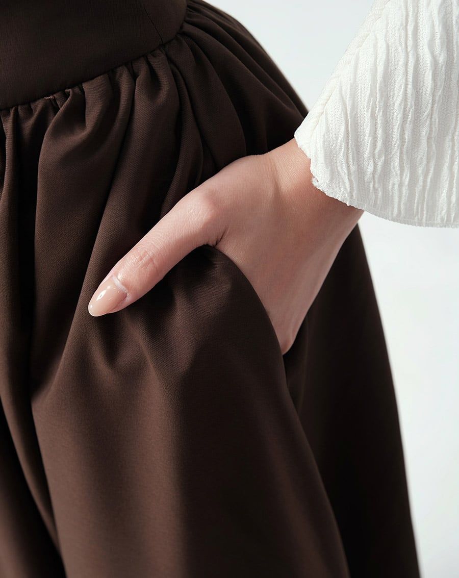  Chân váy maxi nhún eo 