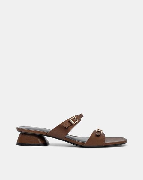  Giày Sandal Hai Quai Ngang Đính Buckle 