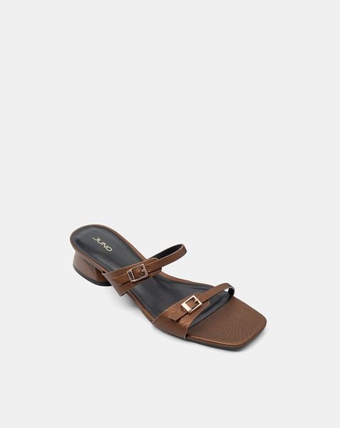  Giày Sandal Hai Quai Ngang Đính Buckle 