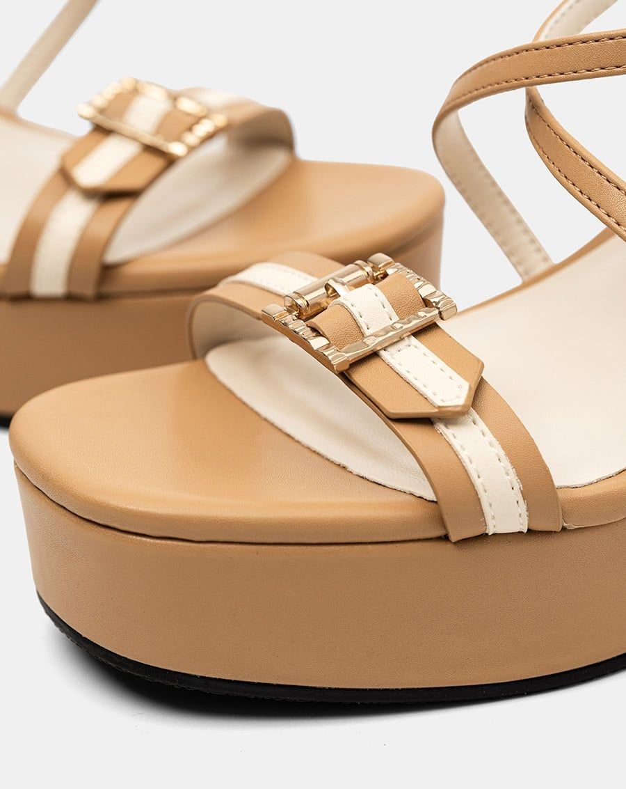  Giày Sandal Đế Xuồng Quai Sọc 