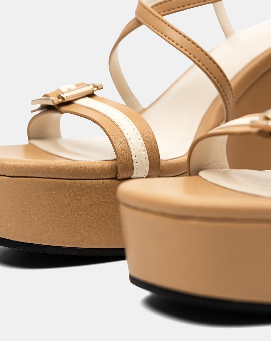  Giày Sandal Đế Xuồng Quai Sọc 