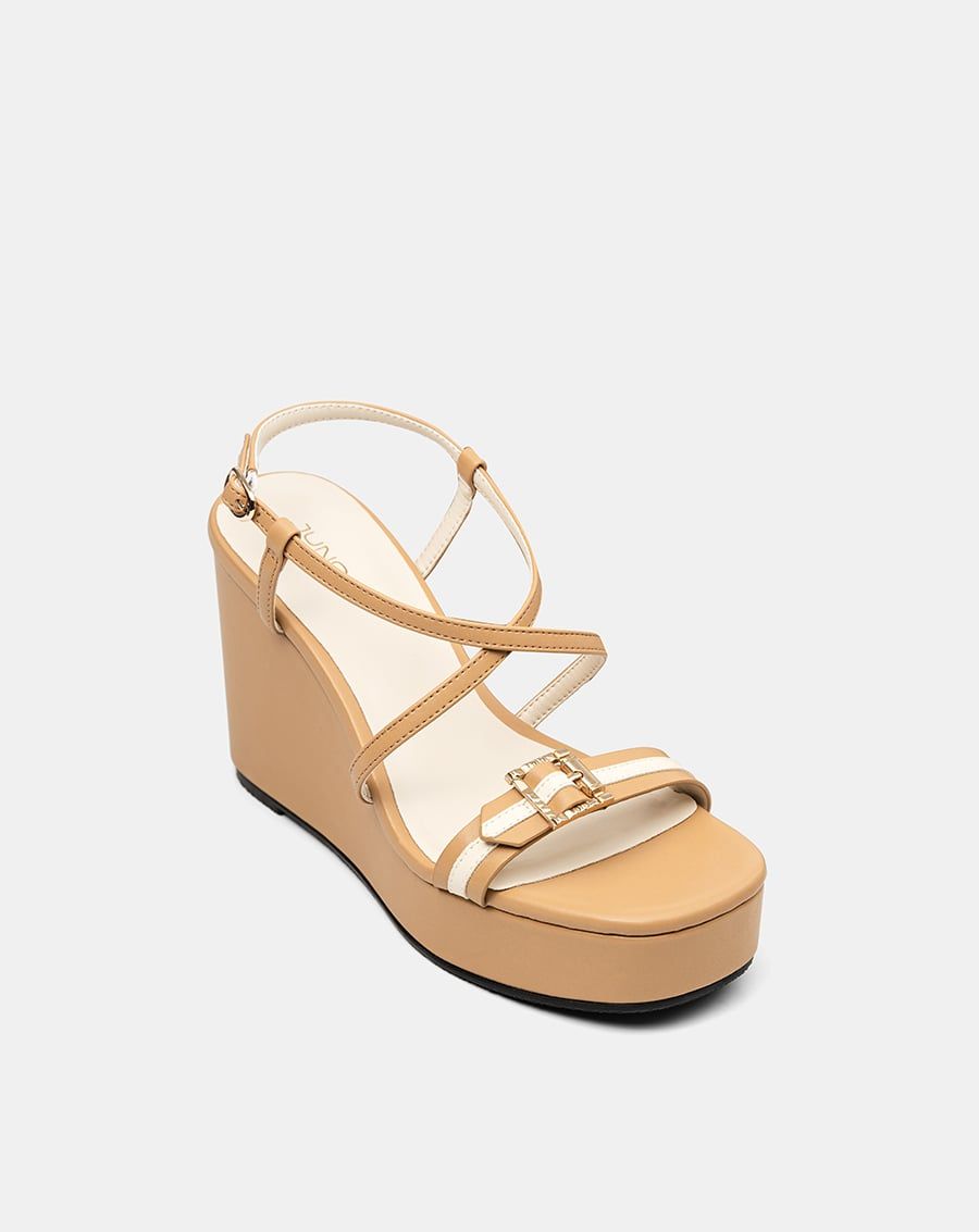  Giày Sandal Đế Xuồng Quai Sọc 