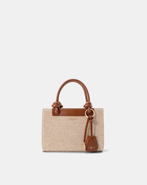 Túi Xách Nhỏ Tay Cầm Xoắn Phối Charm