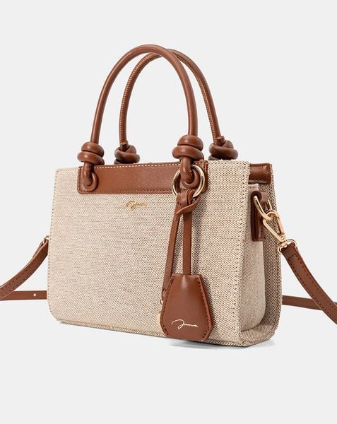  Túi Xách Nhỏ Tay Cầm Xoắn Phối Charm 