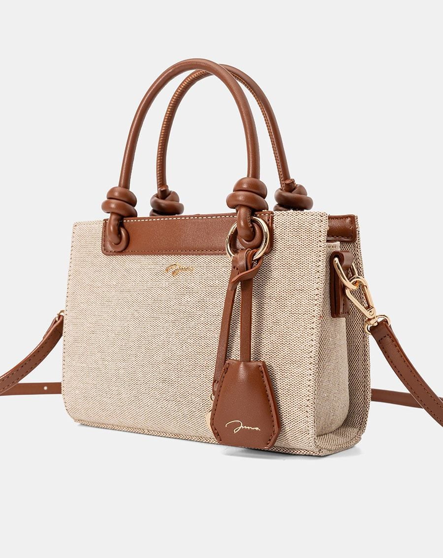  Túi Xách Nhỏ Tay Cầm Xoắn Phối Charm 