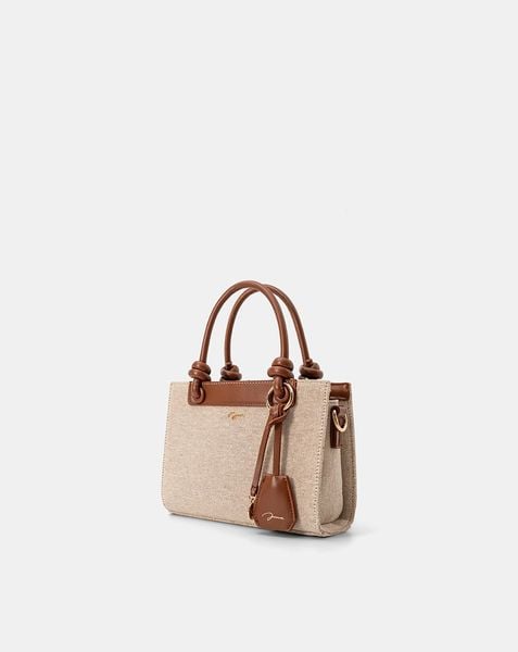  Túi Xách Nhỏ Tay Cầm Xoắn Phối Charm 