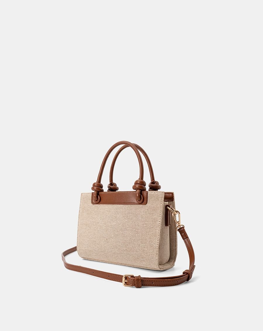  Túi Xách Nhỏ Tay Cầm Xoắn Phối Charm 