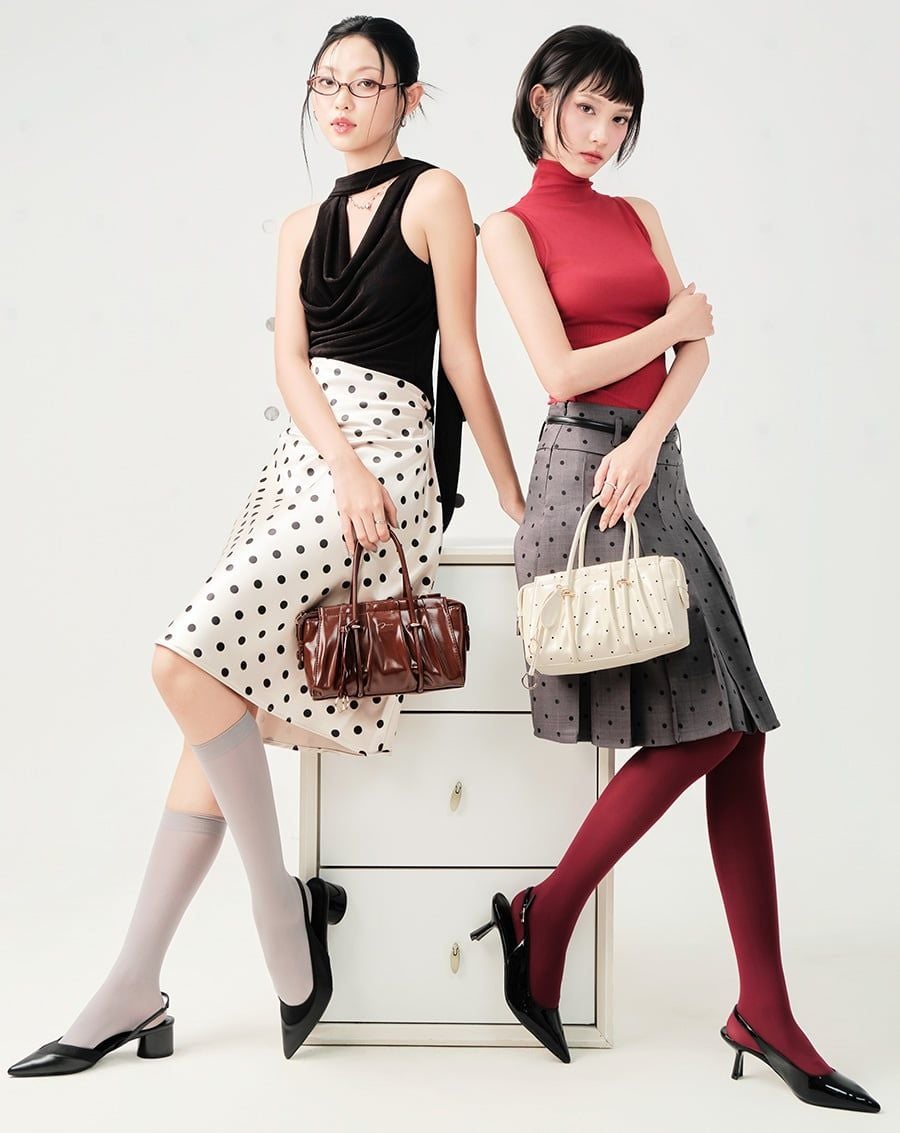  Túi Xách Nhỏ Top-Handle Trang Trí Charm 