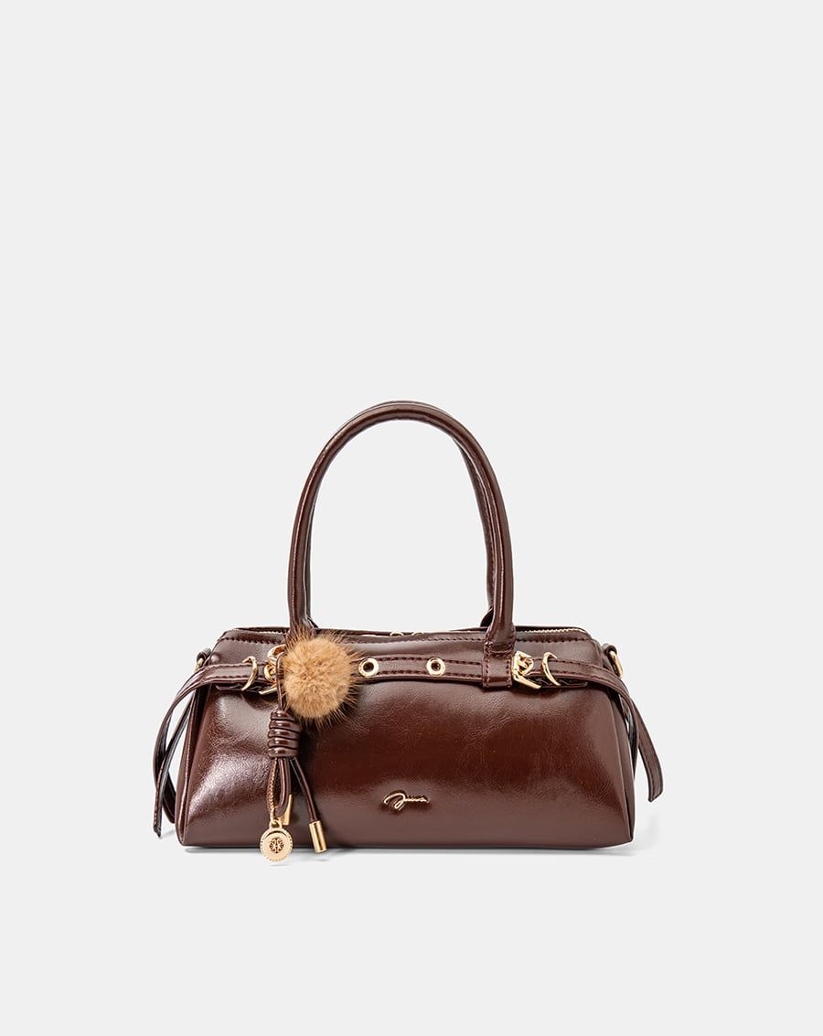  Túi Xách Nhỏ Top Handle Phối Charm Trang Trí 
