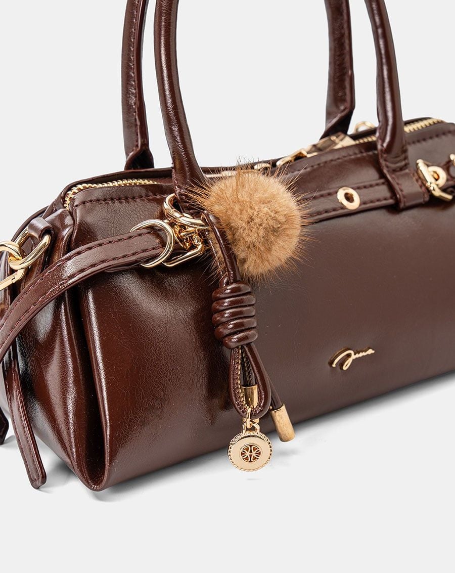  Túi Xách Nhỏ Top Handle Phối Charm Trang Trí 
