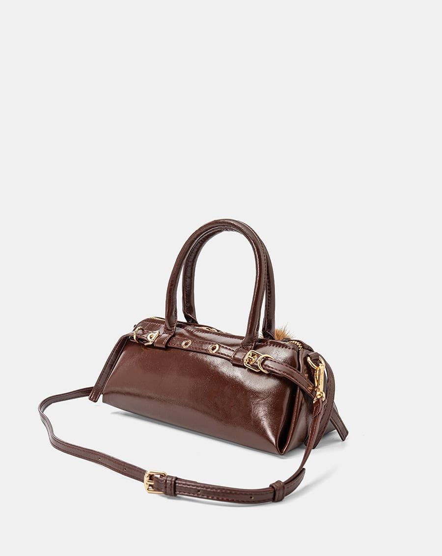  Túi Xách Nhỏ Top Handle Phối Charm Trang Trí 