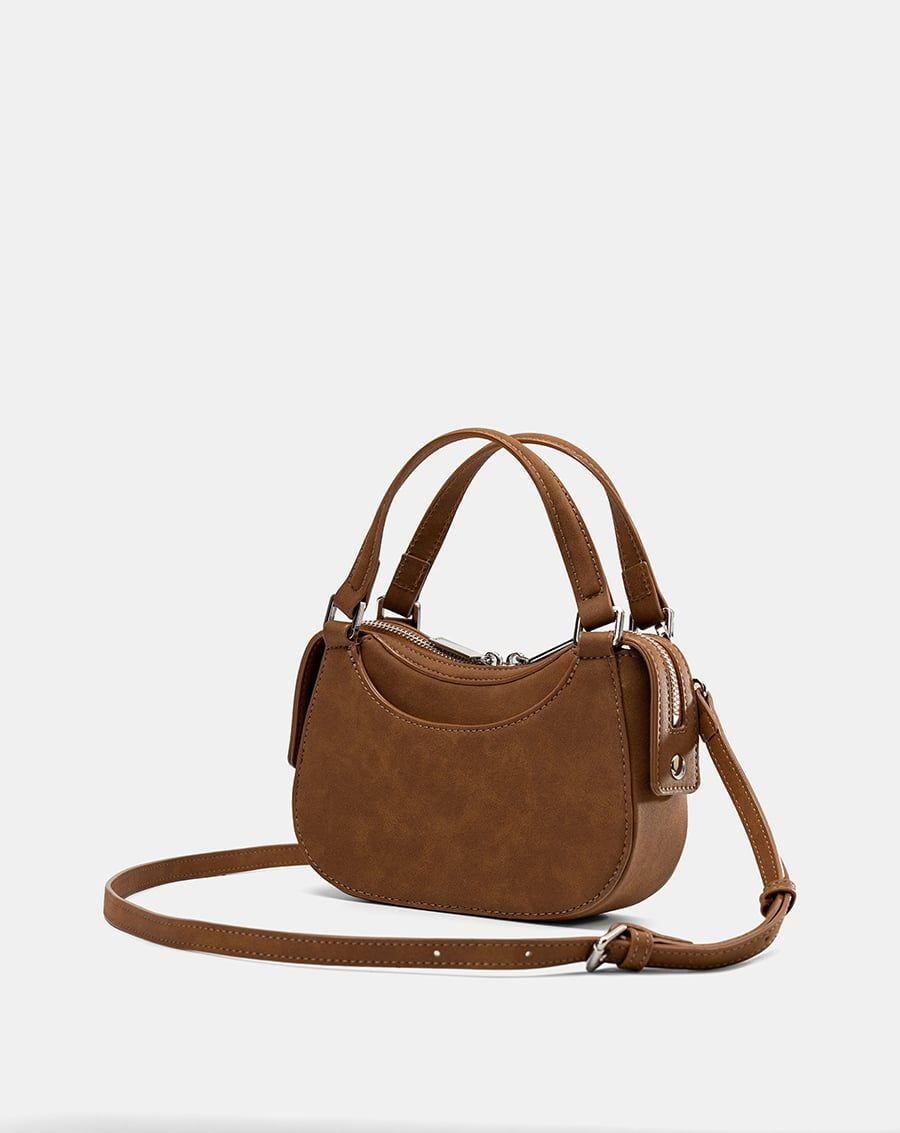  Túi Xách Nhỏ Double-Handle Trang Trí Logo Kim Loại 