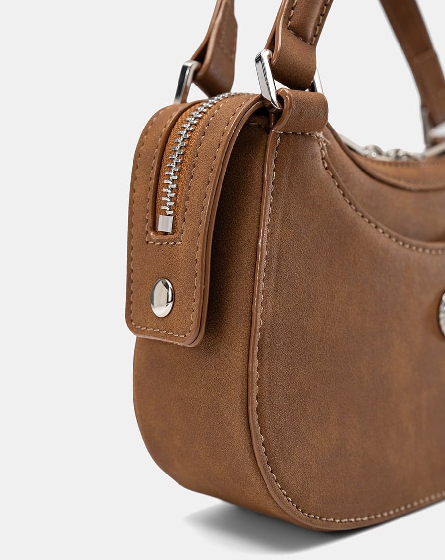  Túi Xách Nhỏ Double-Handle Trang Trí Logo Kim Loại 