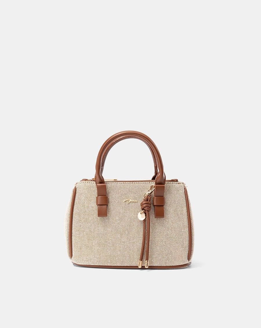  Túi Xách Nhỏ Tay Cầm Nơ Phối Charm 