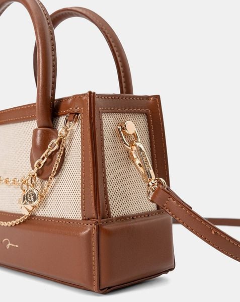  Túi Xách Nhỏ Top Handle Trang Trí Chain 