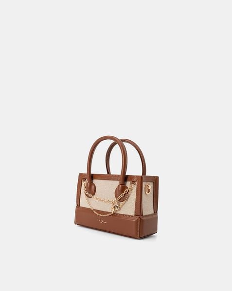  Túi Xách Nhỏ Top Handle Trang Trí Chain 