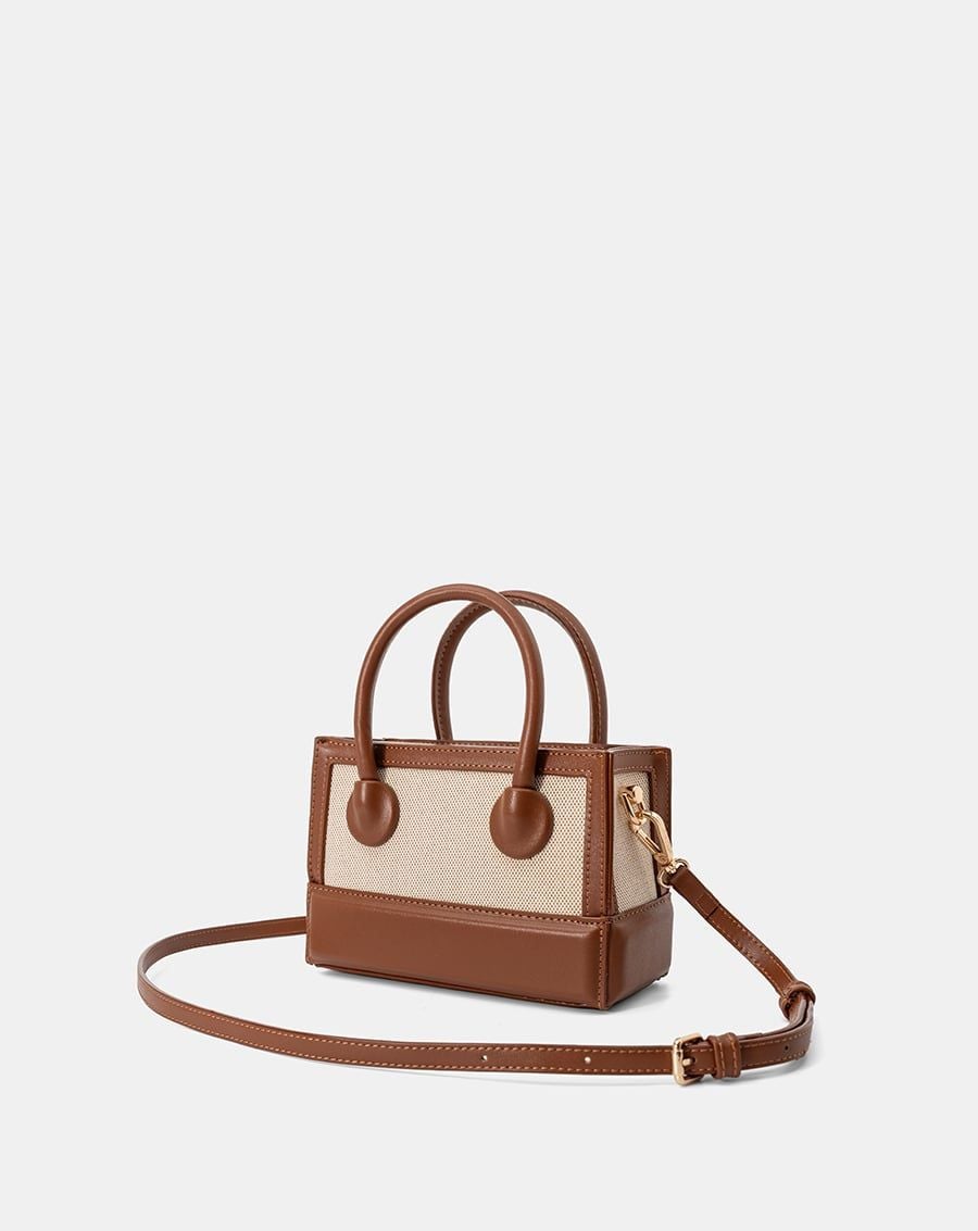  Túi Xách Nhỏ Top Handle Trang Trí Chain 