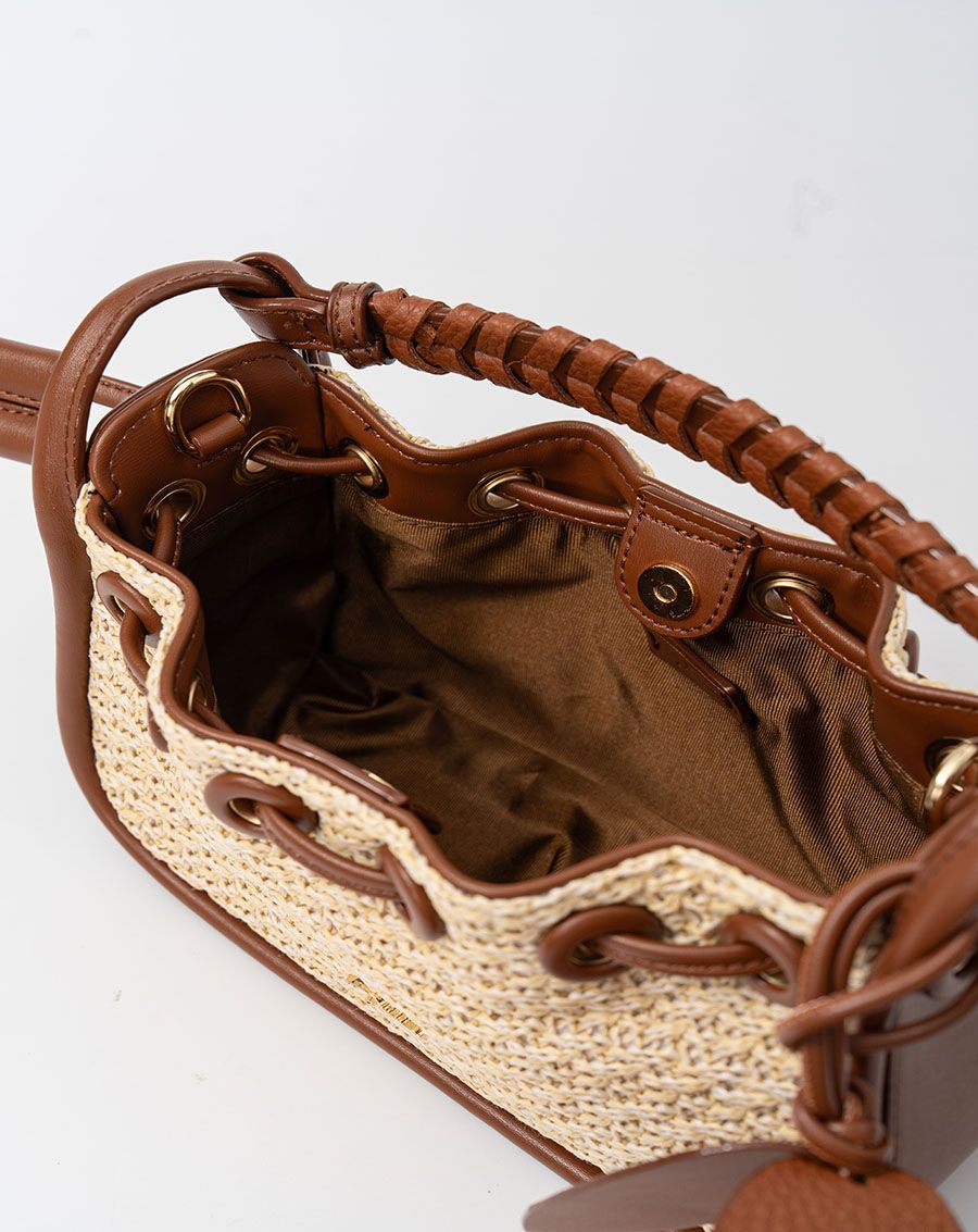  Túi Xách Nhỏ Rút Dây Phối Charm 