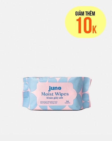 Khăn ướt Juno 30 tờ vải trơn - không mùi