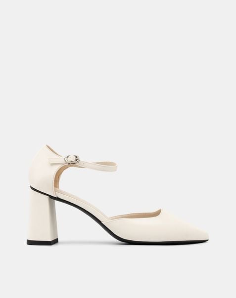 Giày Cao Gót Pump Quai Cổ Chân Bít Gót