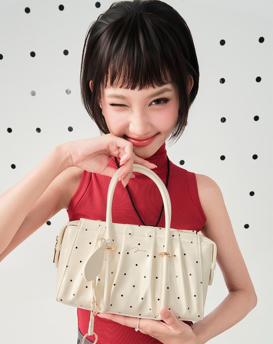  Túi Xách Nhỏ Top-Handle Trang Trí Charm 