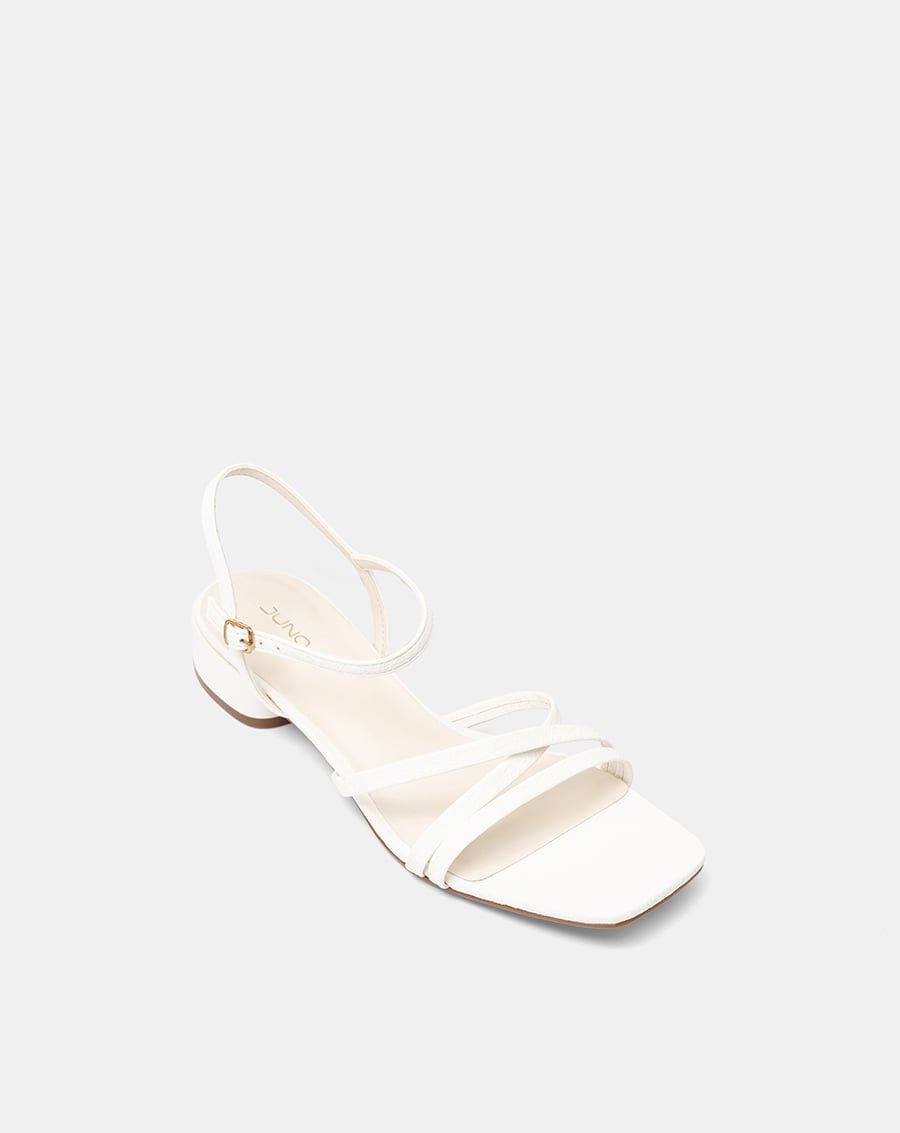  Giày Sandal Gót Thấp Quai Chéo 